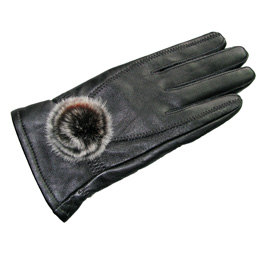 Women's Cheap Leather Glove Goatskin Gloves Patch Gloves QY-L10275