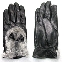 Women's Cheap Leather Glove Goatskin Gloves Patch Gloves QY-L10276