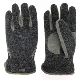 Men's Knit & Leather Glove Sandwich Glove Patched Leather Glove QY-M10284