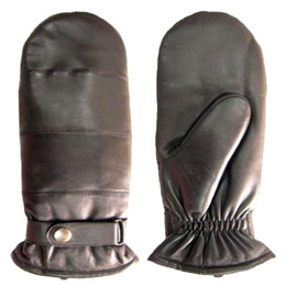 Men's Sheepskin Mitten Gloves with Synthetic Fur Lining Leather Insulated Mittens QY-M10203