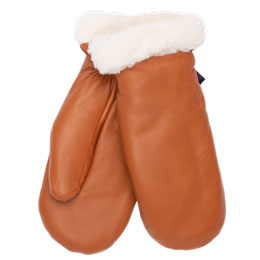 Men's Sheepskin Mitten Gloves with Synthetic Fur Lining Leather Insulated Mittens QY-M10204